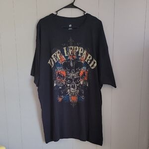 Def Leppard Graphic Band Tee Shirt XXL Black Short Sleeve